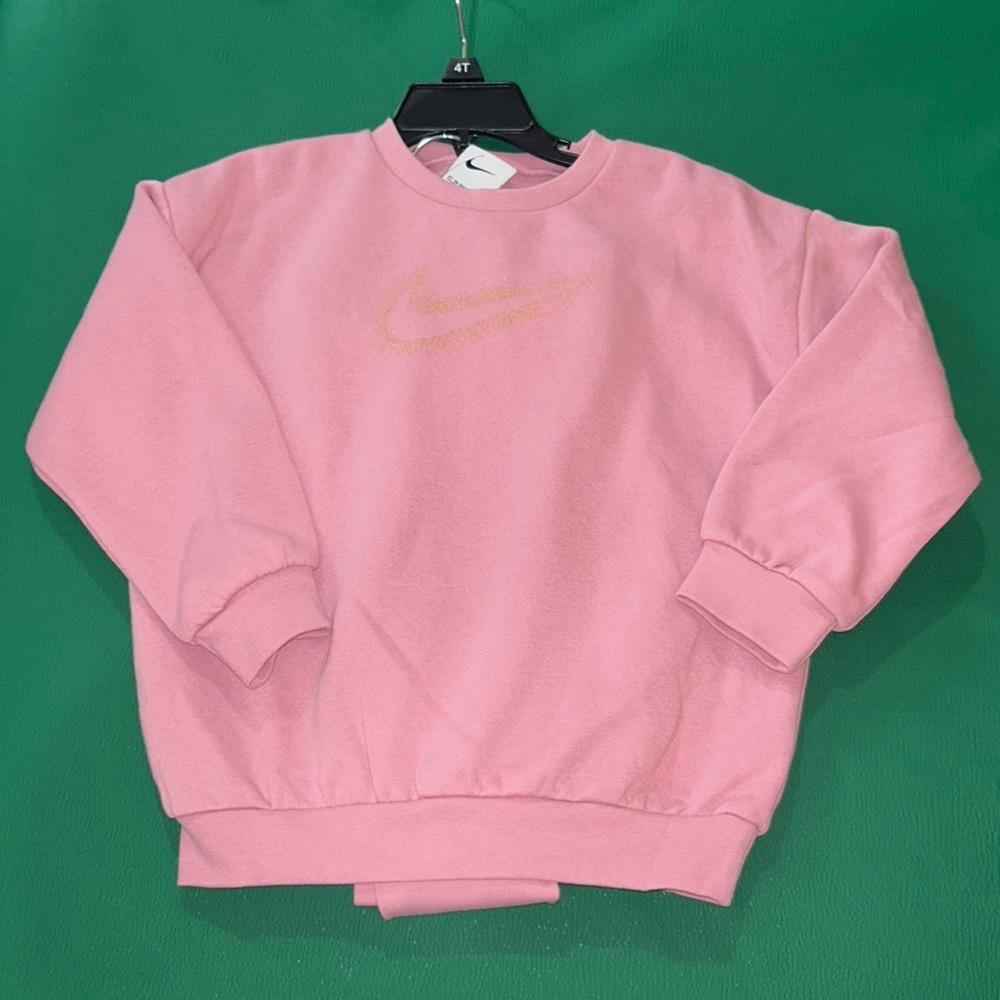 Nike Little Girls Fleece Crewneck & Leggings Set